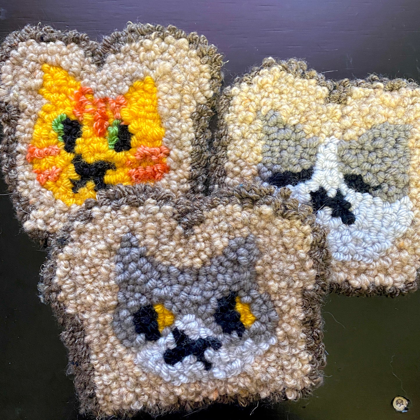 Mug Rug Coasters | Small Tabletop Rugs | Various Designs