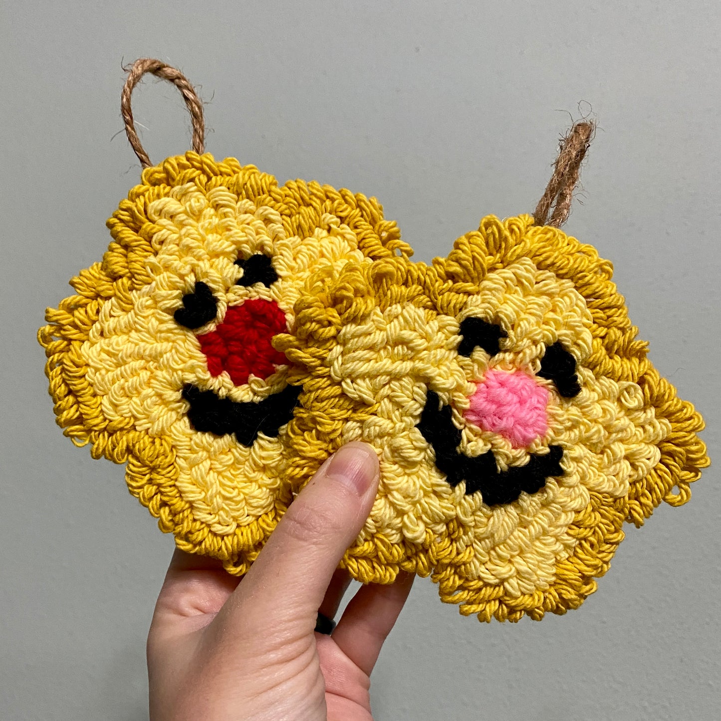 Rug Ornaments | Handmade Wall-Hanging Rugs | Needle Punch Fiber Art