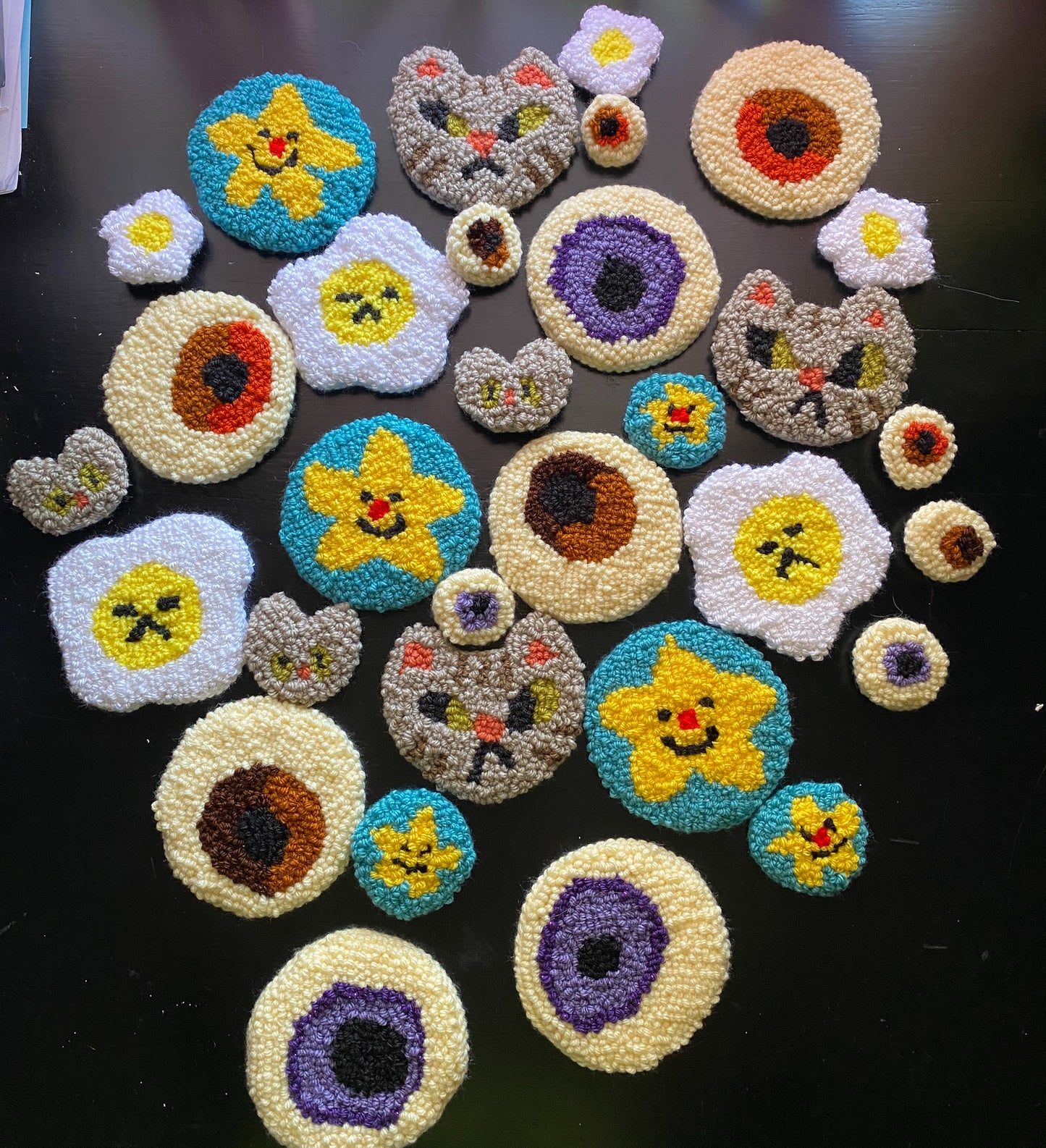 Mug Rug Coasters | Small Tabletop Rugs | Various Designs