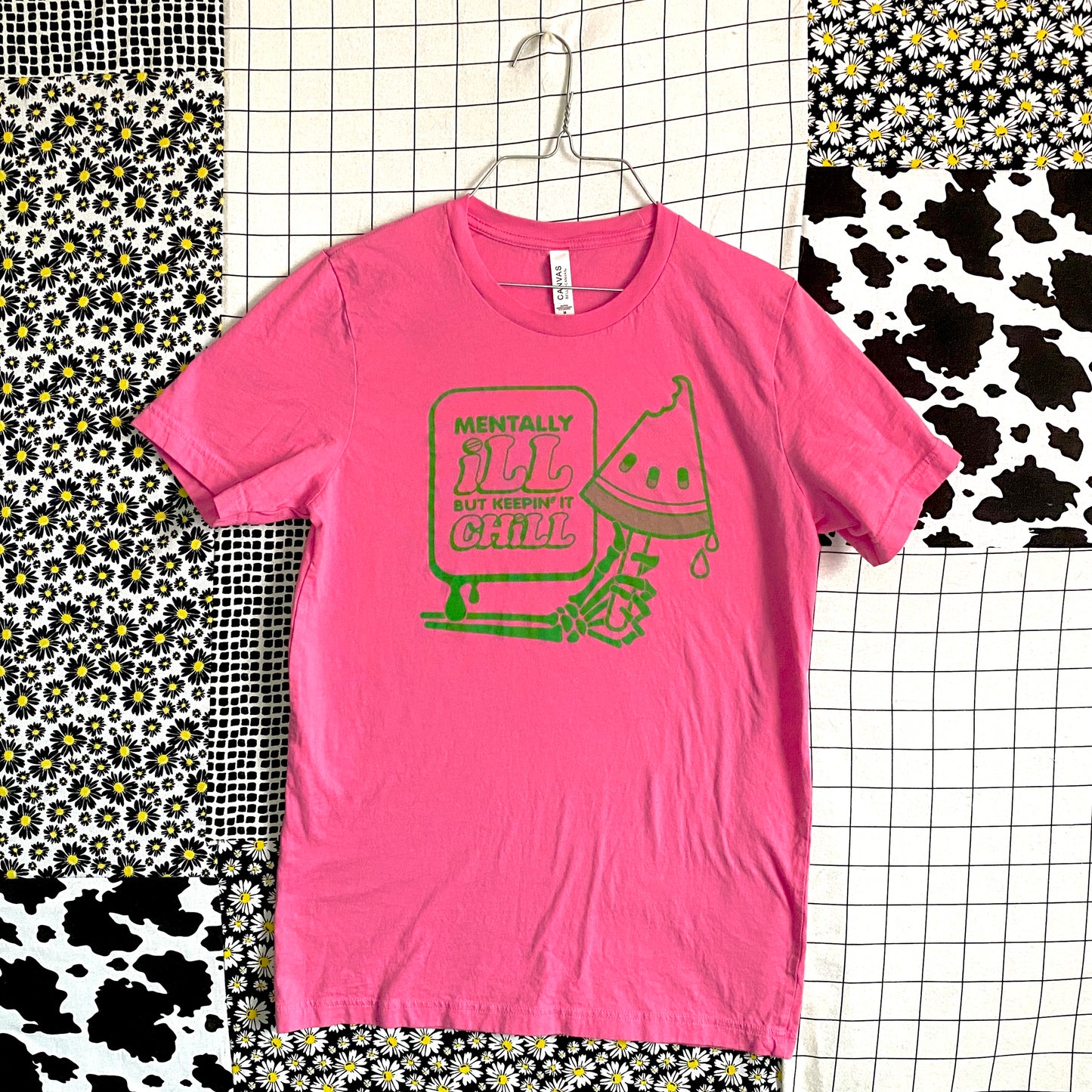 Mentally Ill But Keepin' It Chill Tee | Pink or Green | Anti-Depressant Watermelon