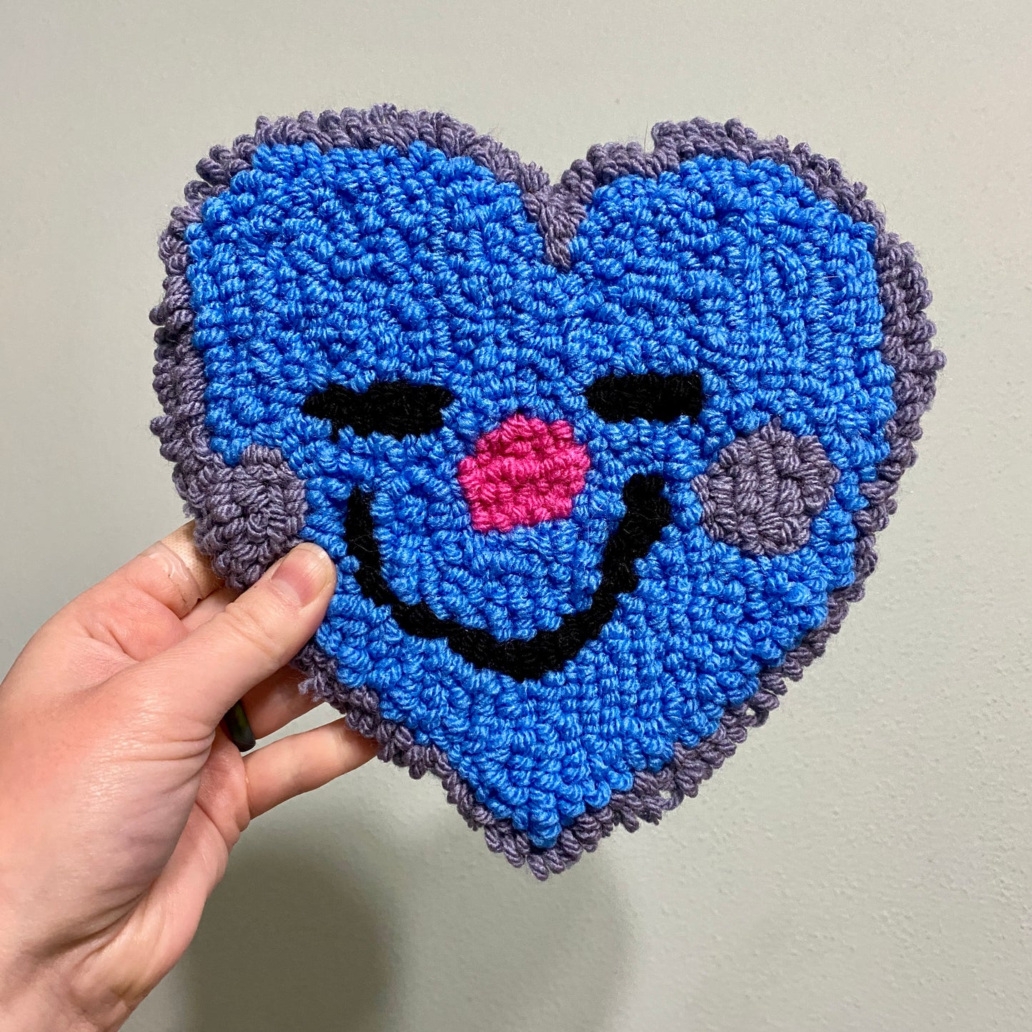Heart Rugs | Wall Hanging Display | Punch Needle Rug