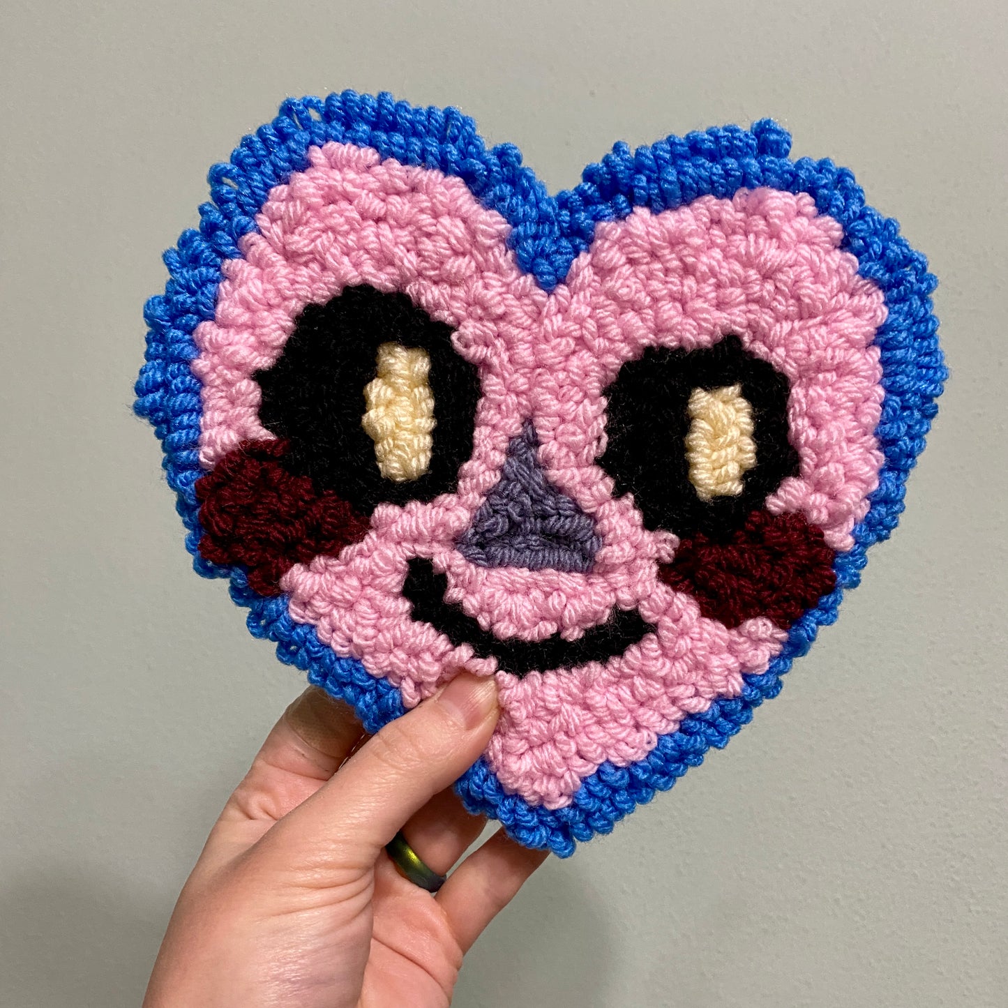Heart Rugs | Wall Hanging Display | Punch Needle Rug