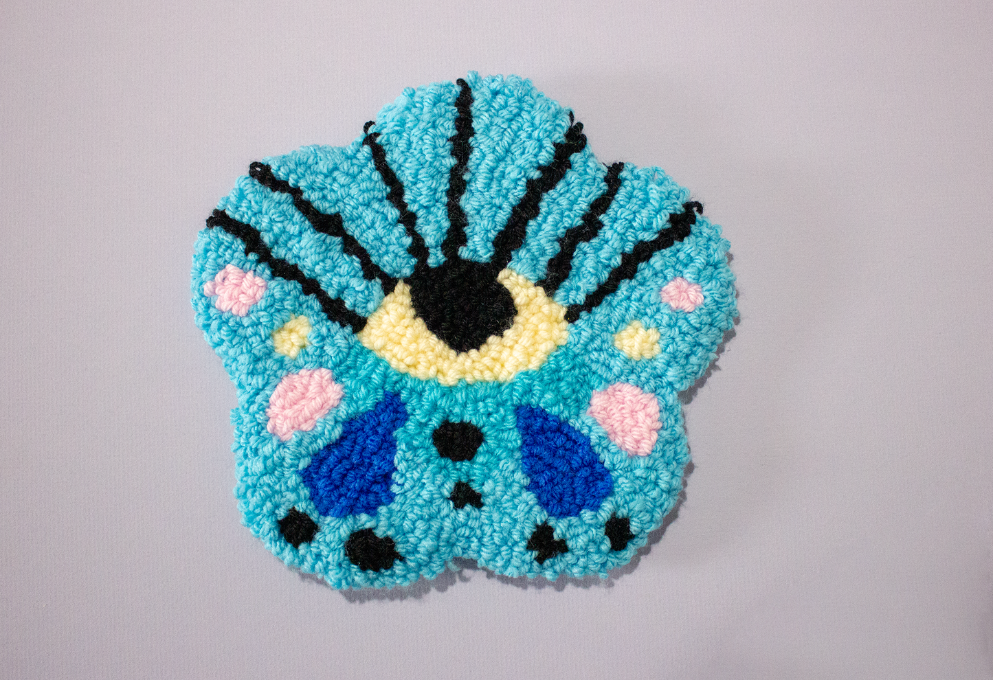 Butterfleye’s Garden | Butterfly Eyeball Rugs + Flowers | Assorted Colors | Handmade