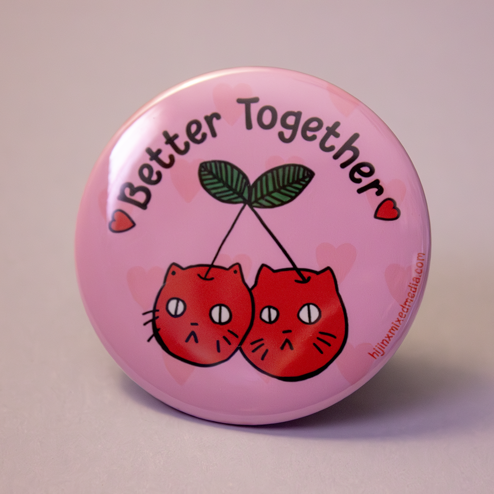 Assorted Fun Big Buttons (2.25 inch) | Original Illustrations & Typography