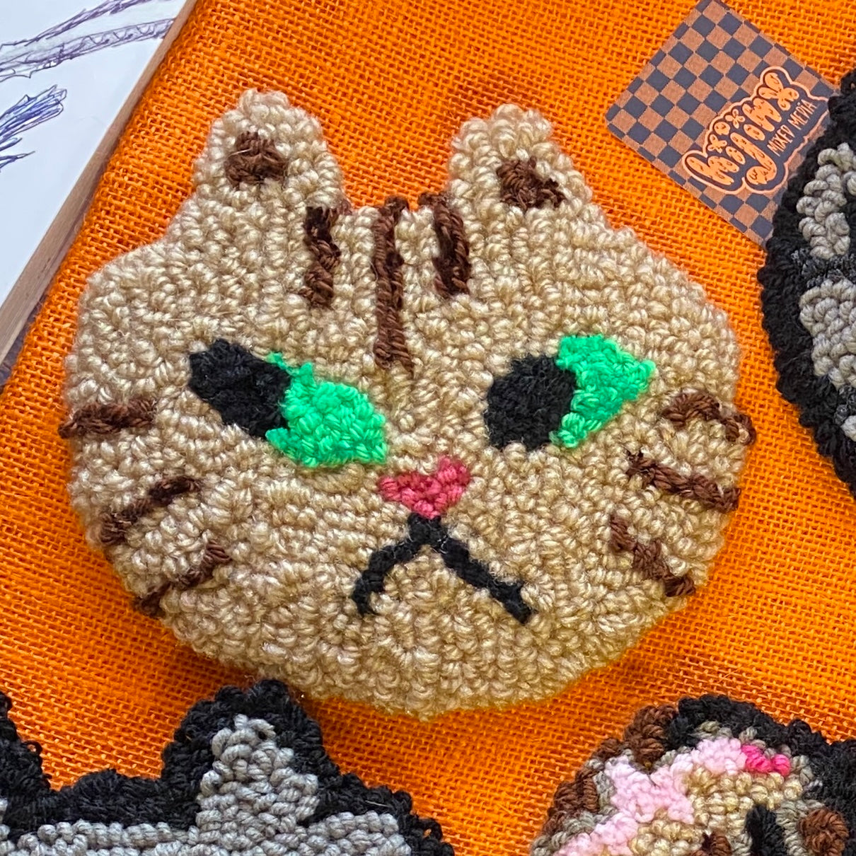 Cat Rug | Wall-Hanging Punch Needle Tufting | Assorted Cats