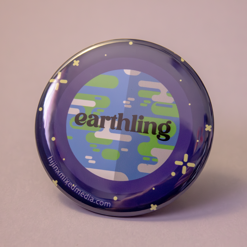 Assorted Fun Big Buttons (2.25 inch) | Original Illustrations & Typography