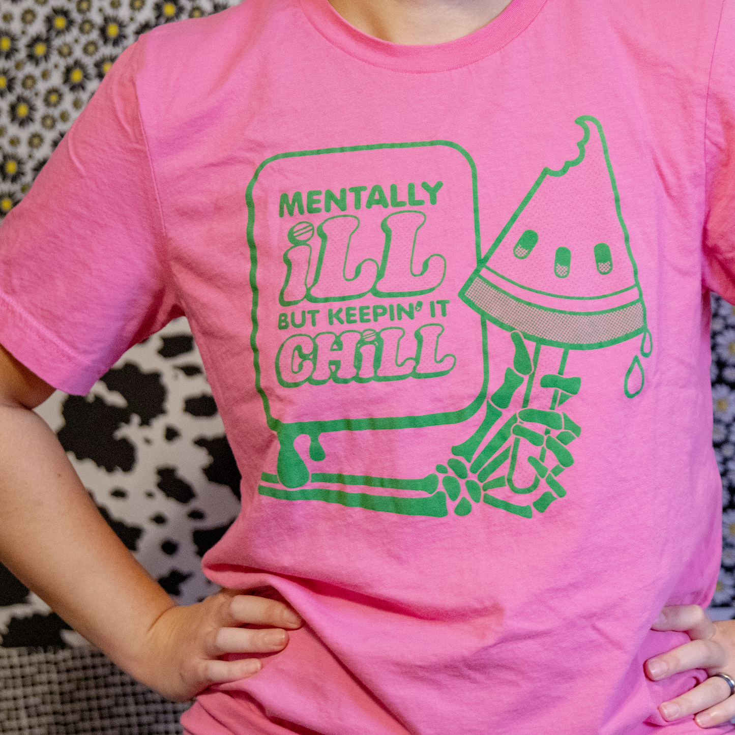 Mentally Ill But Keepin' It Chill Tee | Pink or Green | Anti-Depressant Watermelon