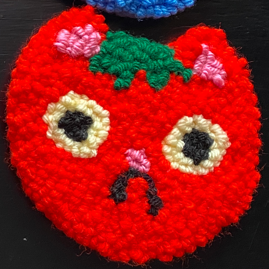 Fruit Cat Rug | Plushie, Wall-Hanging, Coaster | Punch Needle Tufting