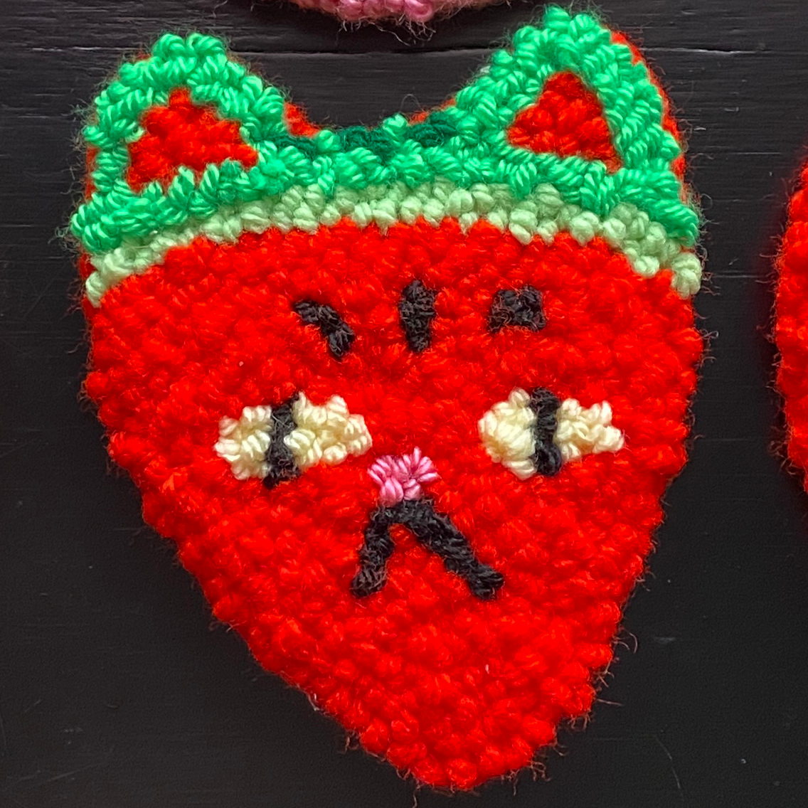 Fruit Cat Rug | Plushie, Wall-Hanging, Coaster | Punch Needle Tufting
