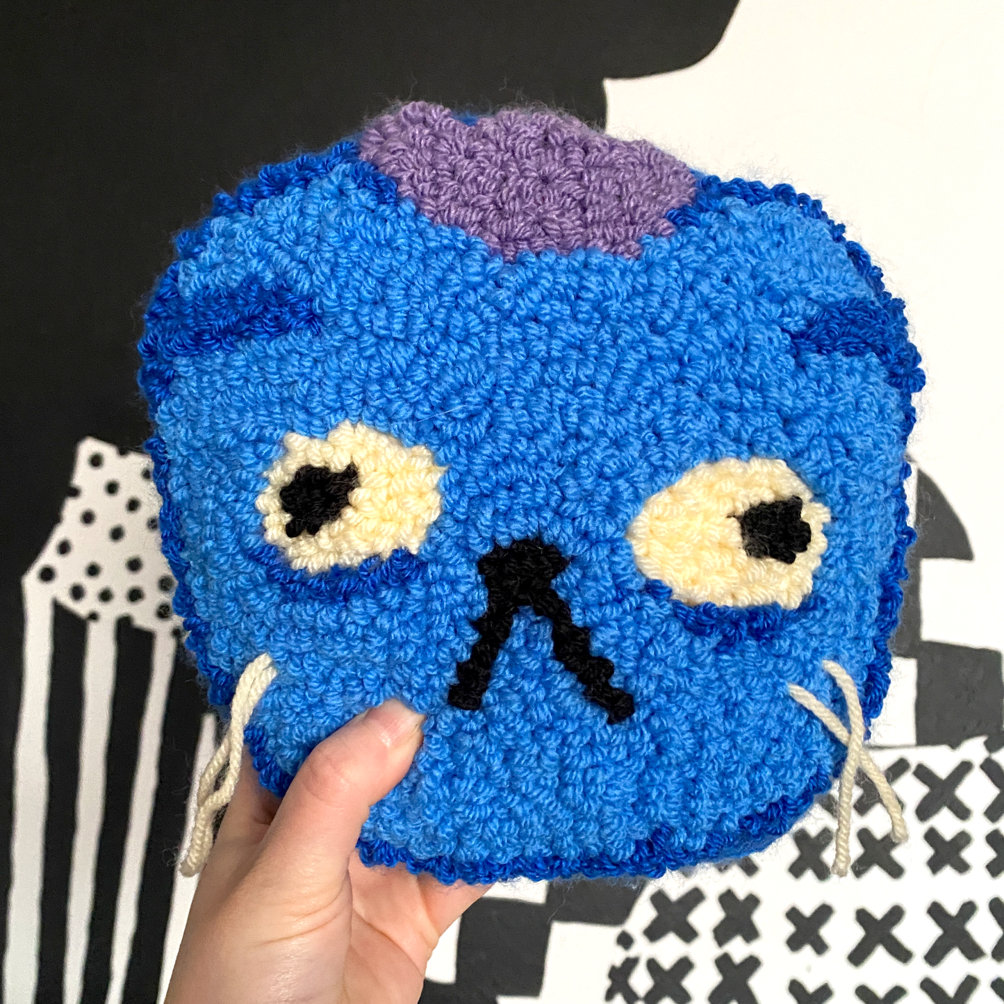 Fruit Cat Rug | Plushie, Wall-Hanging, Coaster | Punch Needle Tufting
