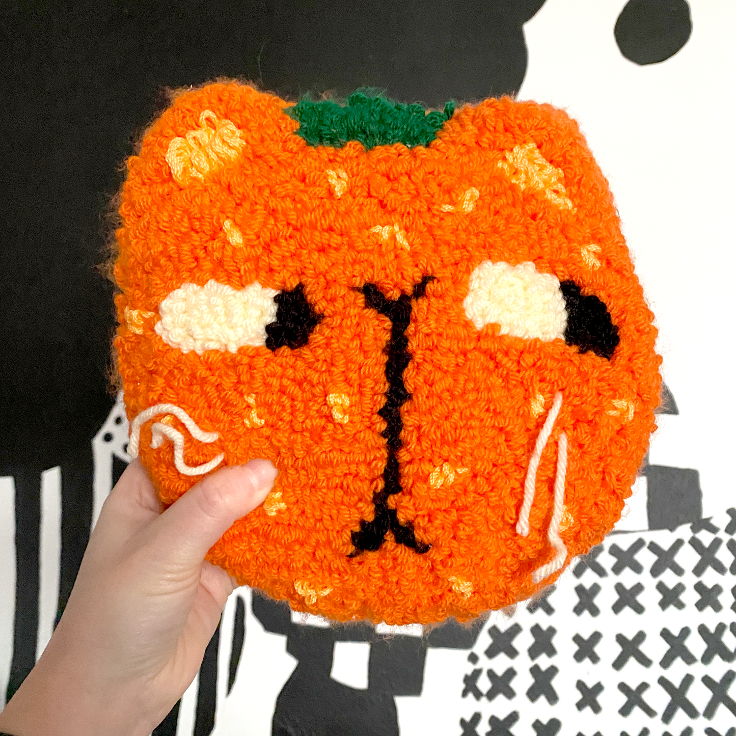 Fruit Cat Rug | Plushie, Wall-Hanging, Coaster | Punch Needle Tufting