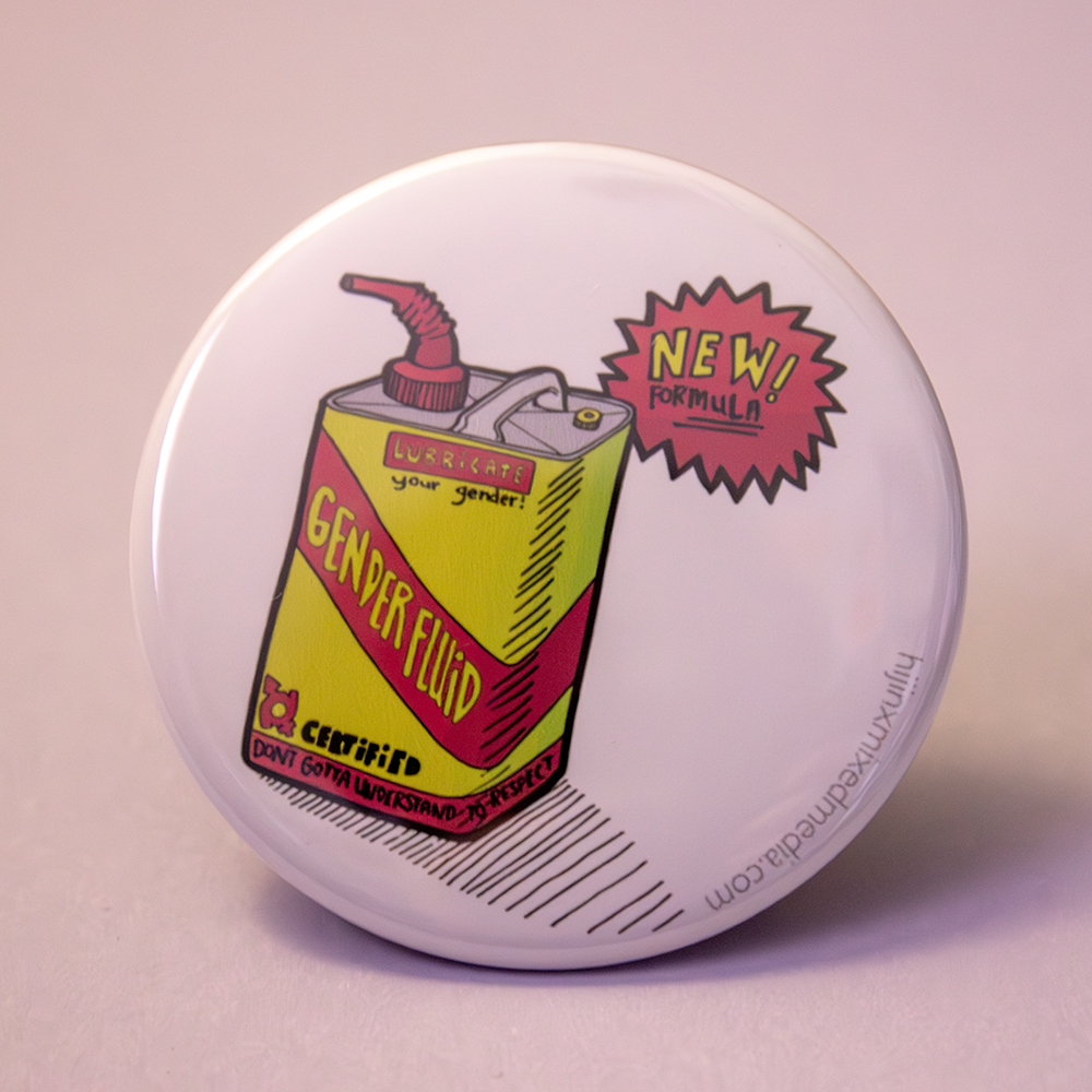 Assorted Fun Big Buttons (2.25 inch) | Original Illustrations & Typography