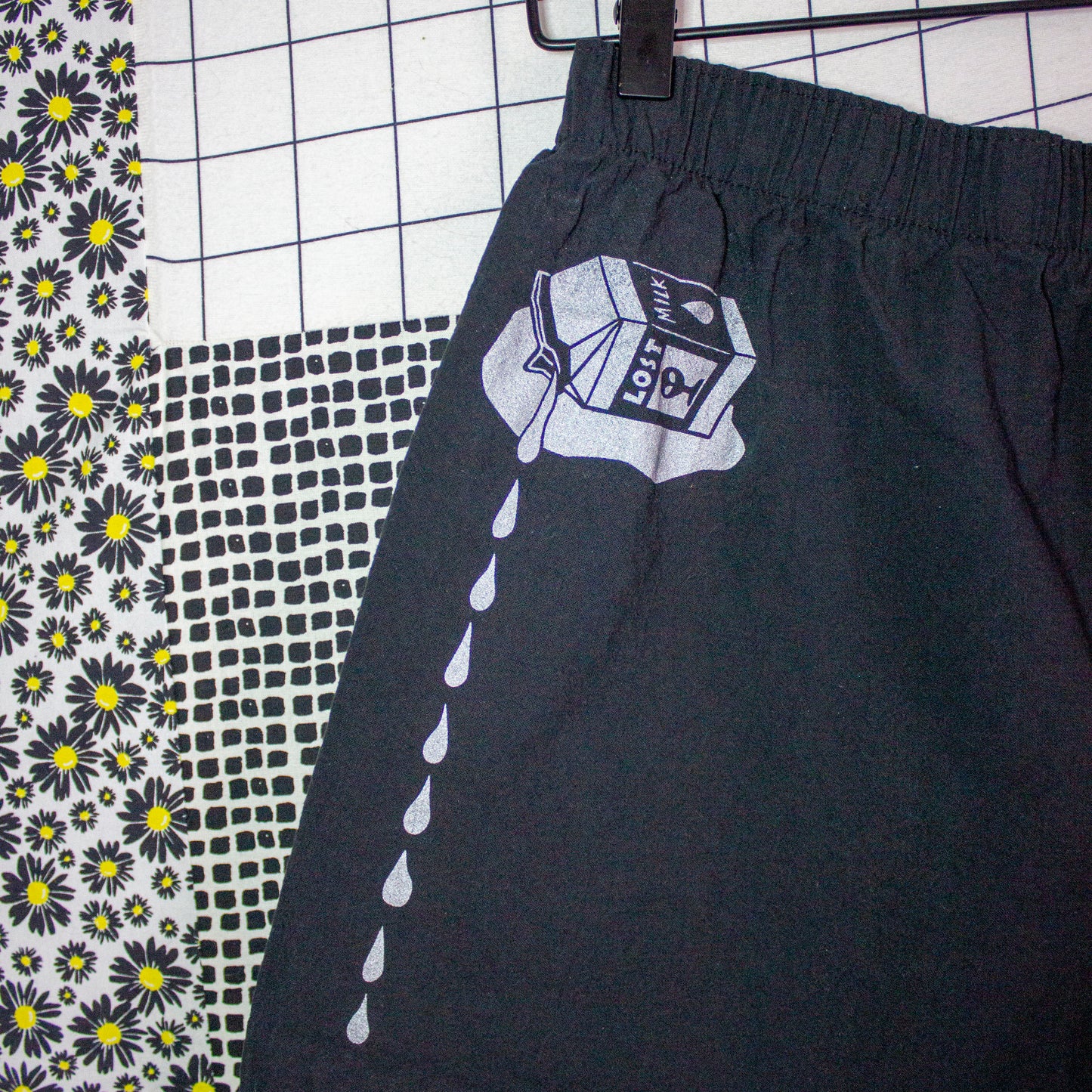 Get Lost Boxer Shorts | 100% Cotton Shorts with 2 Screen Printed Designs Front & Back | Milky Martian Spilled Milk Carton