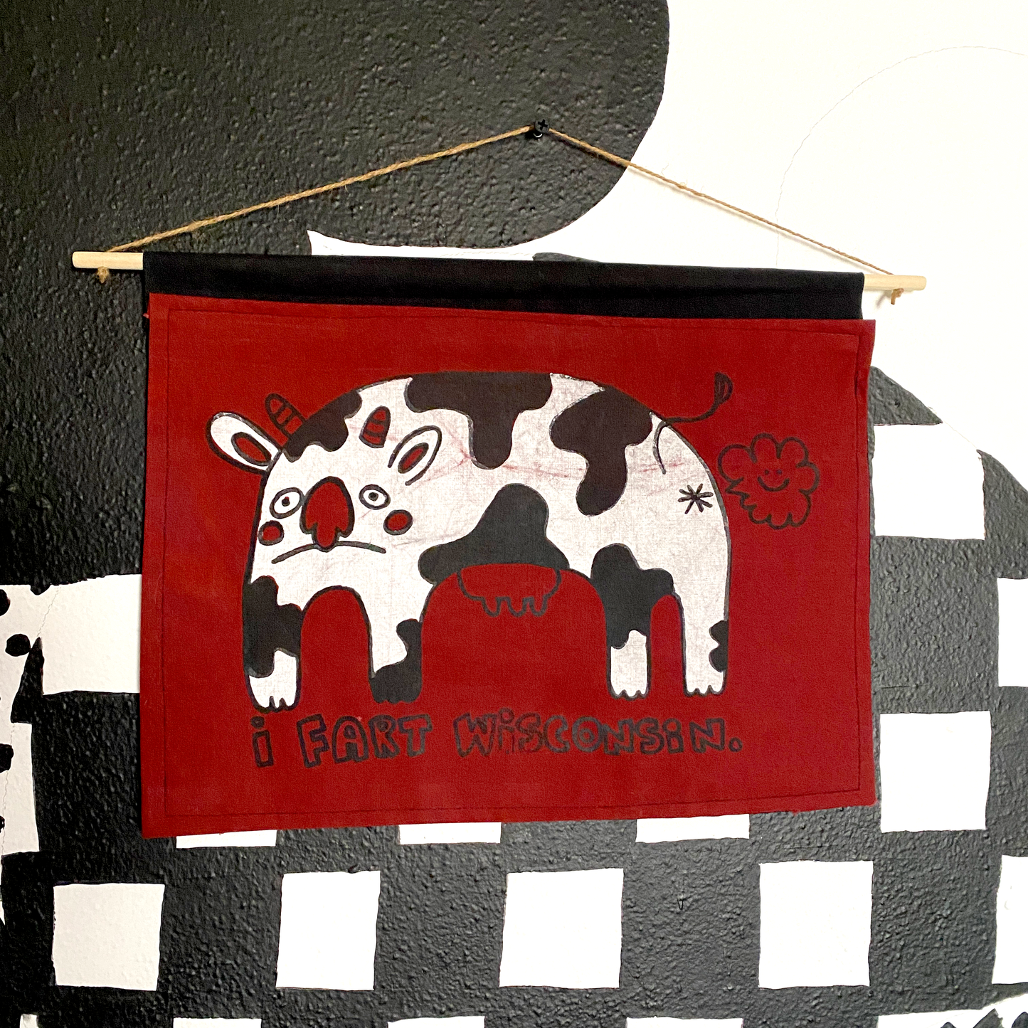 I Fart Wisconsin Screen Printed Banner | Wall-Hanging