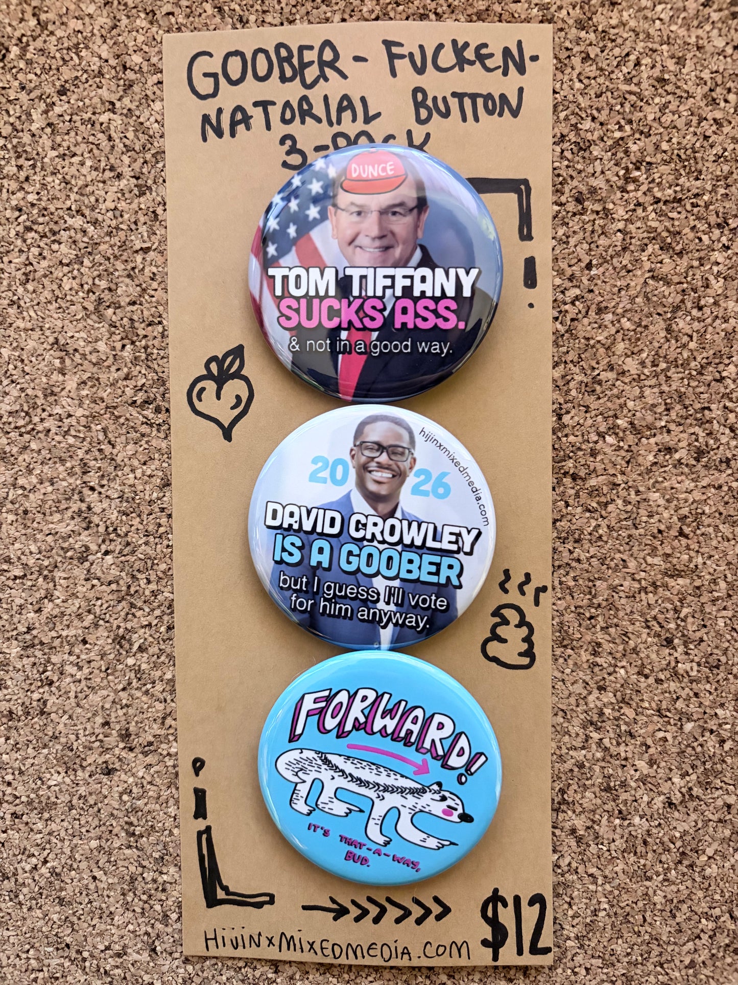WI Goober-Fucken-Natorial Button 3-Pack