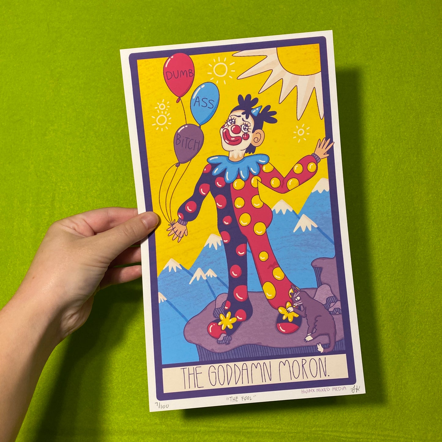 The Goddamn Moron | The Fool Tarot Card Original Illustration & Digital Print (Assorted Sizes)