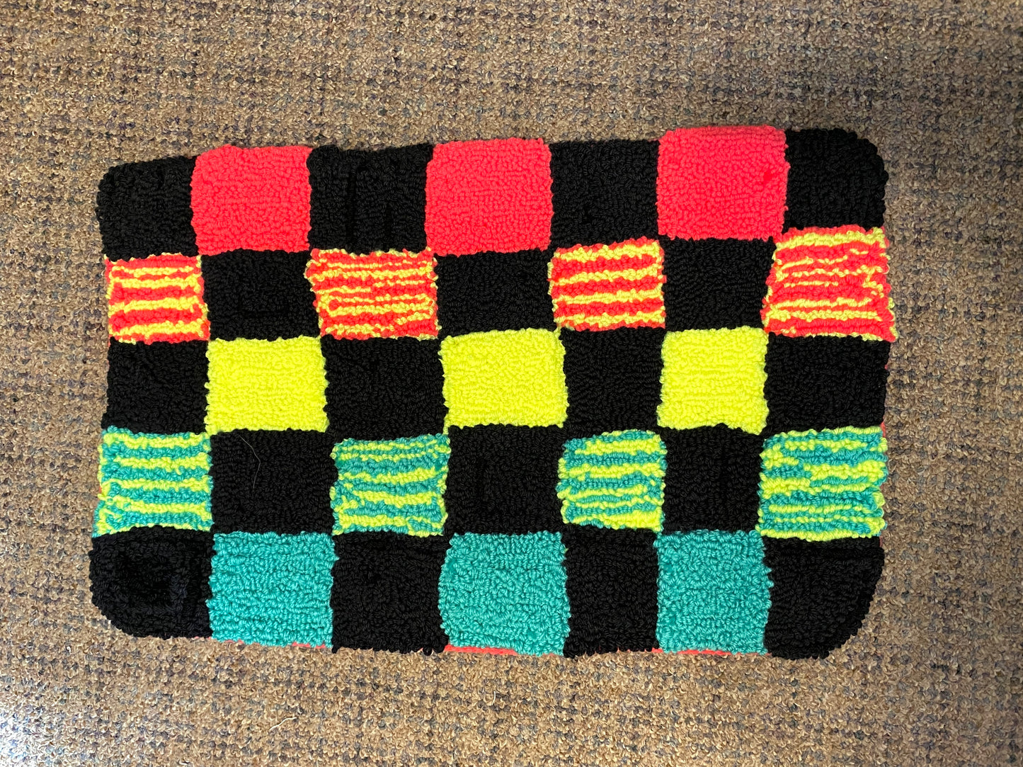 Chequeer Pride Flag | Machine-Tufted Rug