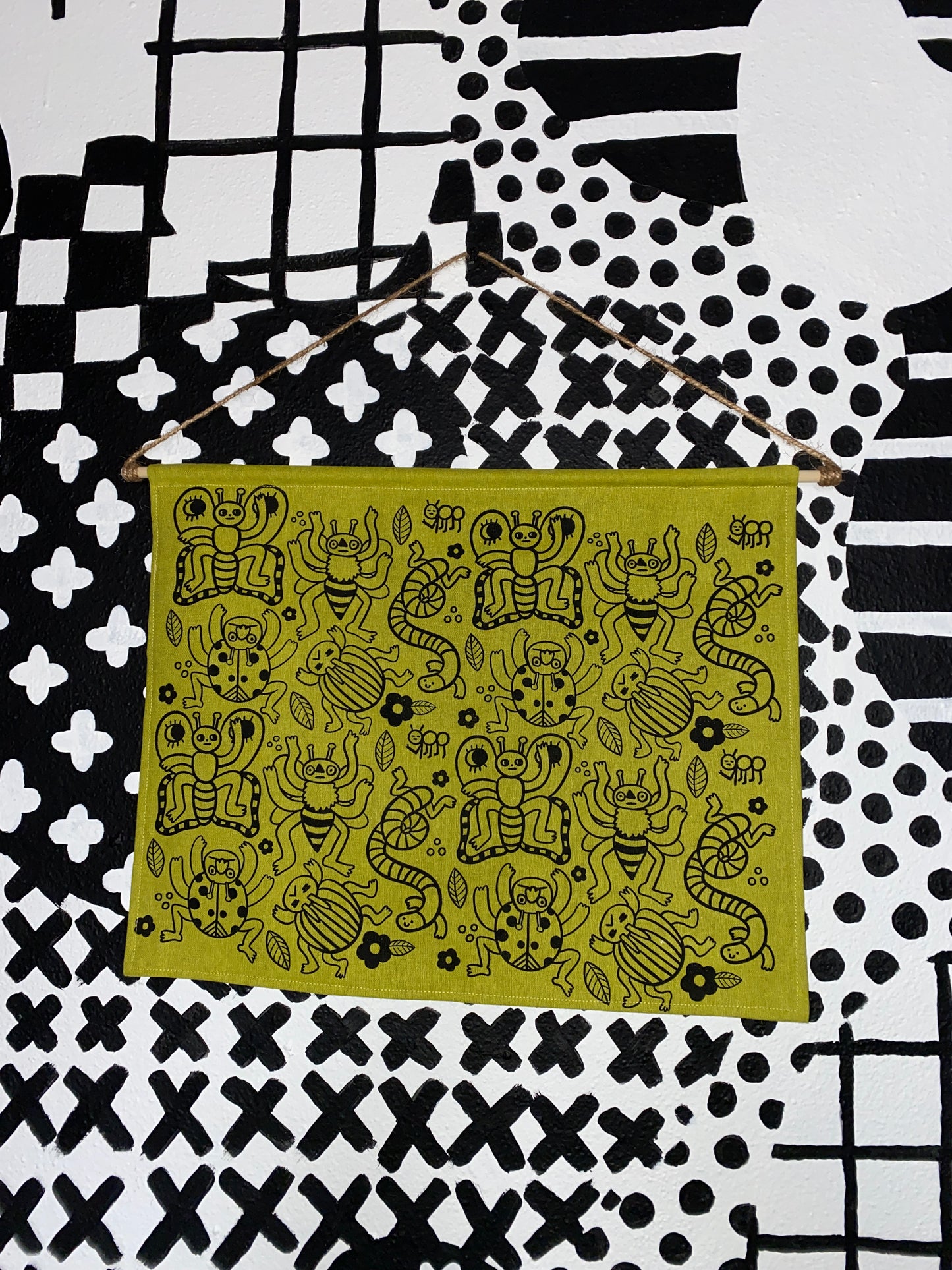 Buggin’ Banner | Screen Printed Original Illustration on Fabric