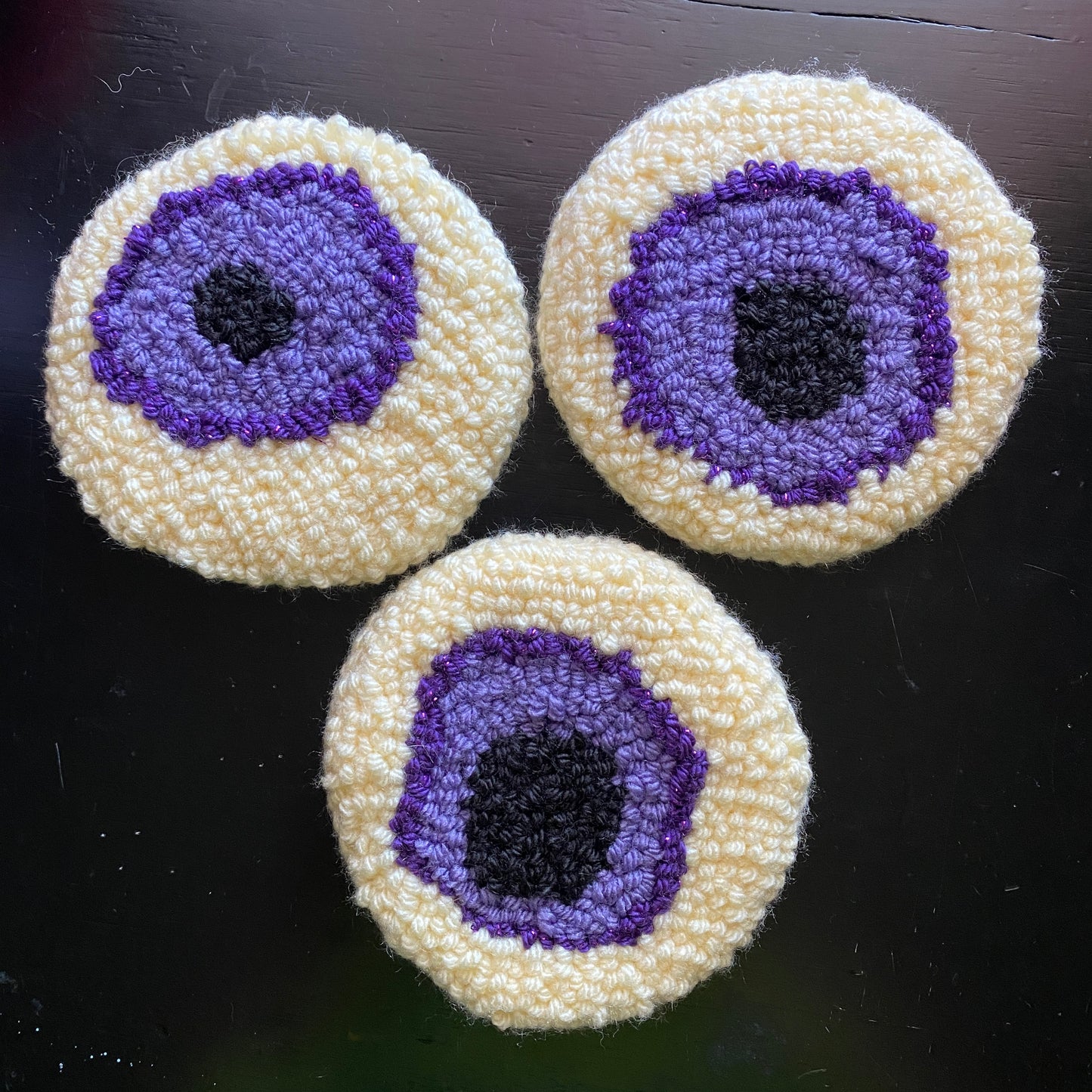 Mug Rug Coasters | Small Tabletop Rugs | Various Designs