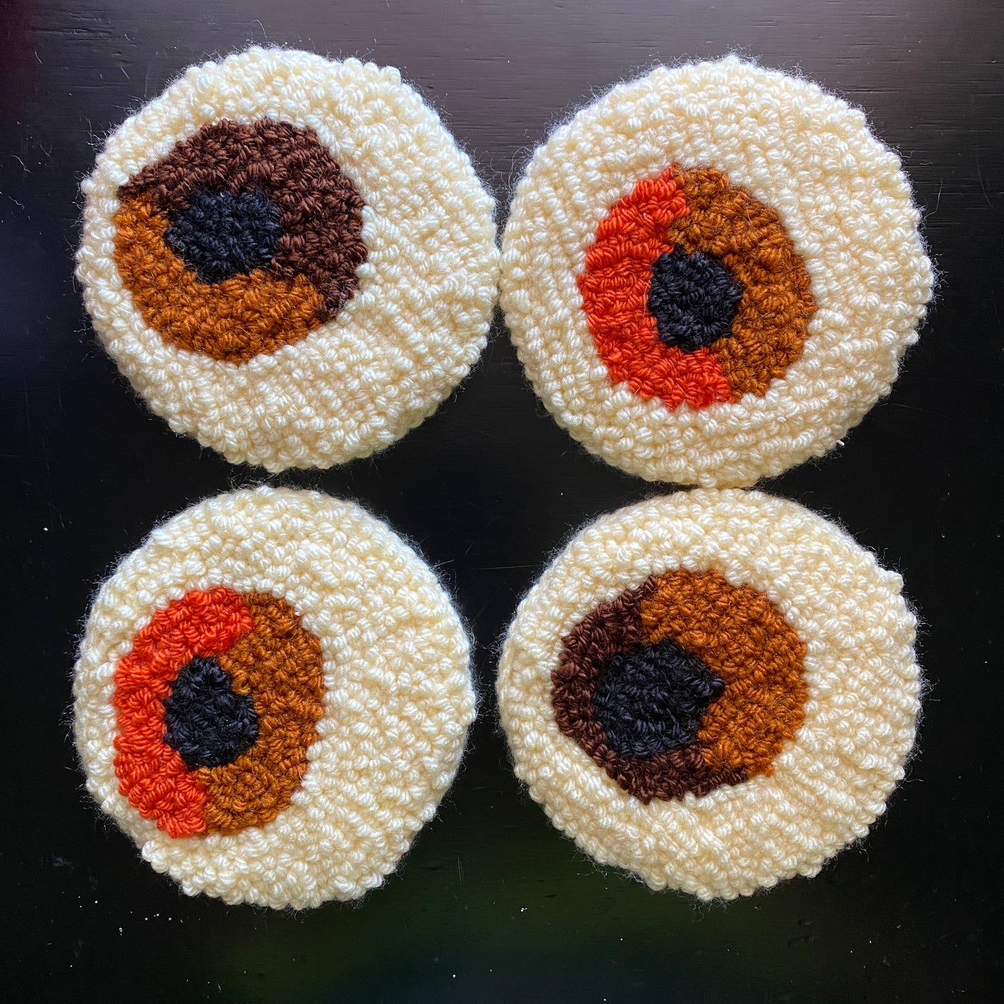 Mug Rug Coasters | Small Tabletop Rugs | Various Designs