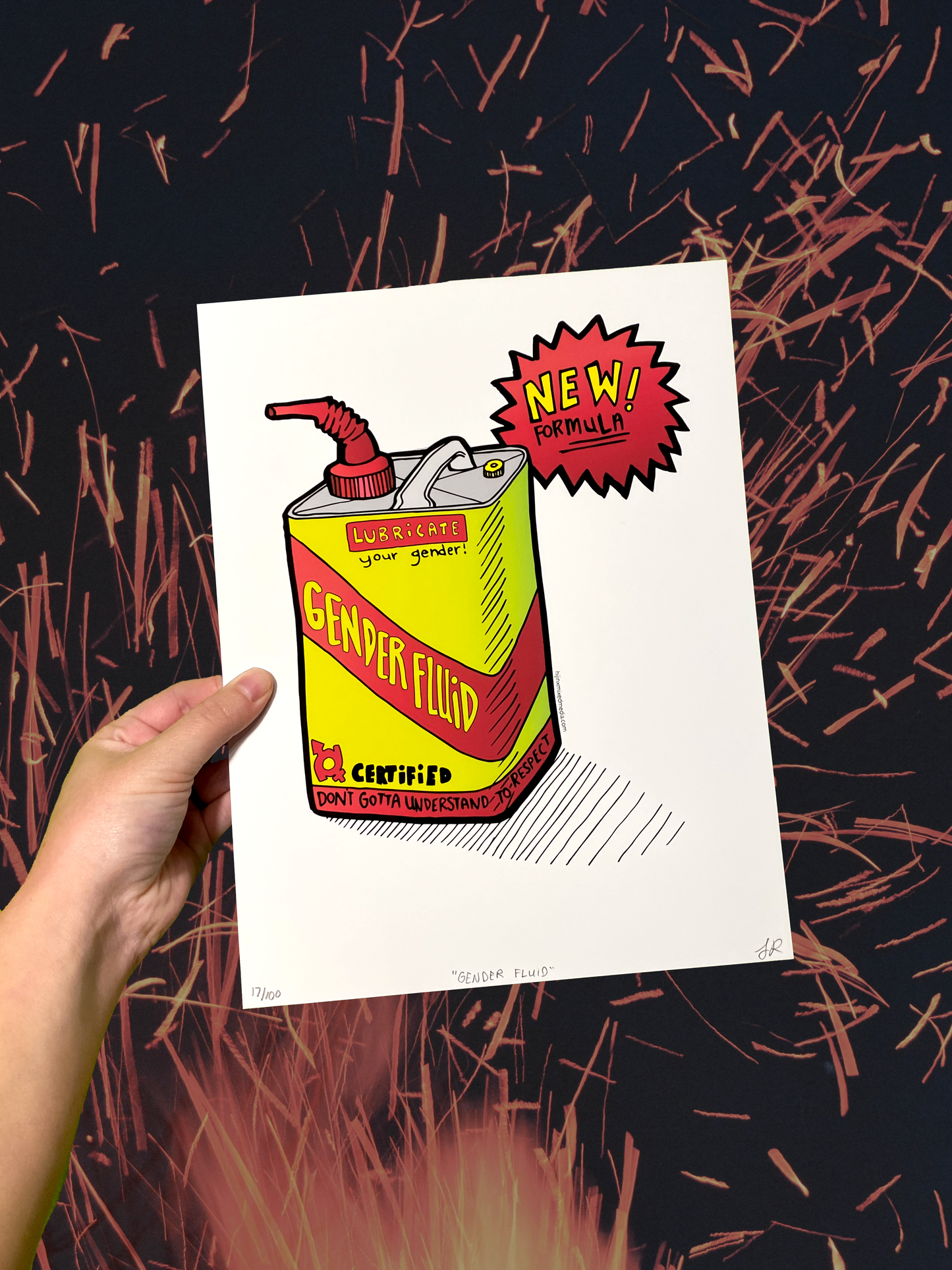 Gender Fluid | Lubricate Your Gender! | Matte Digital Print | Absurdist Packaging Design