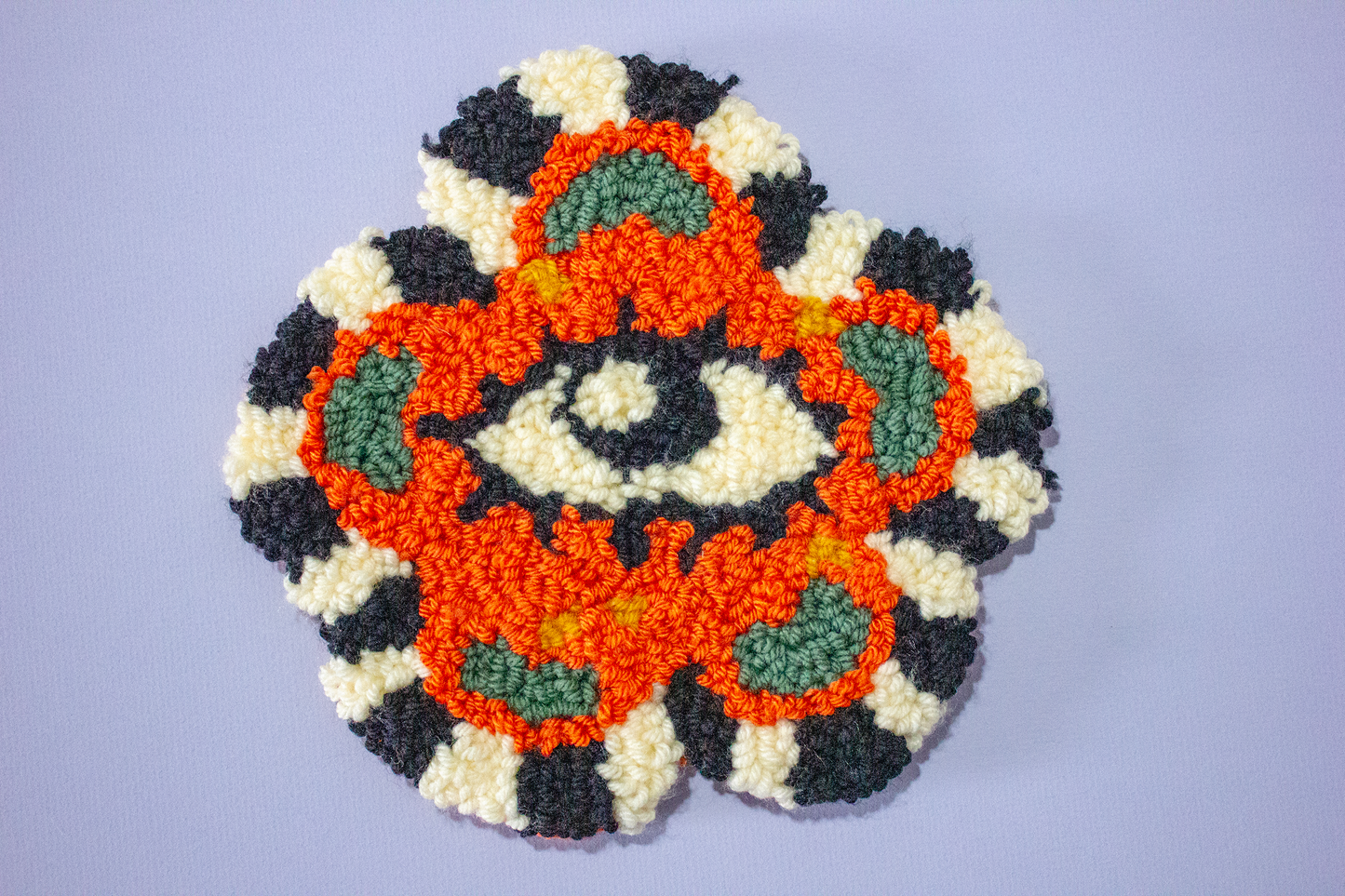 Butterfleye’s Garden | Butterfly Eyeball Rugs + Flowers | Assorted Colors | Handmade