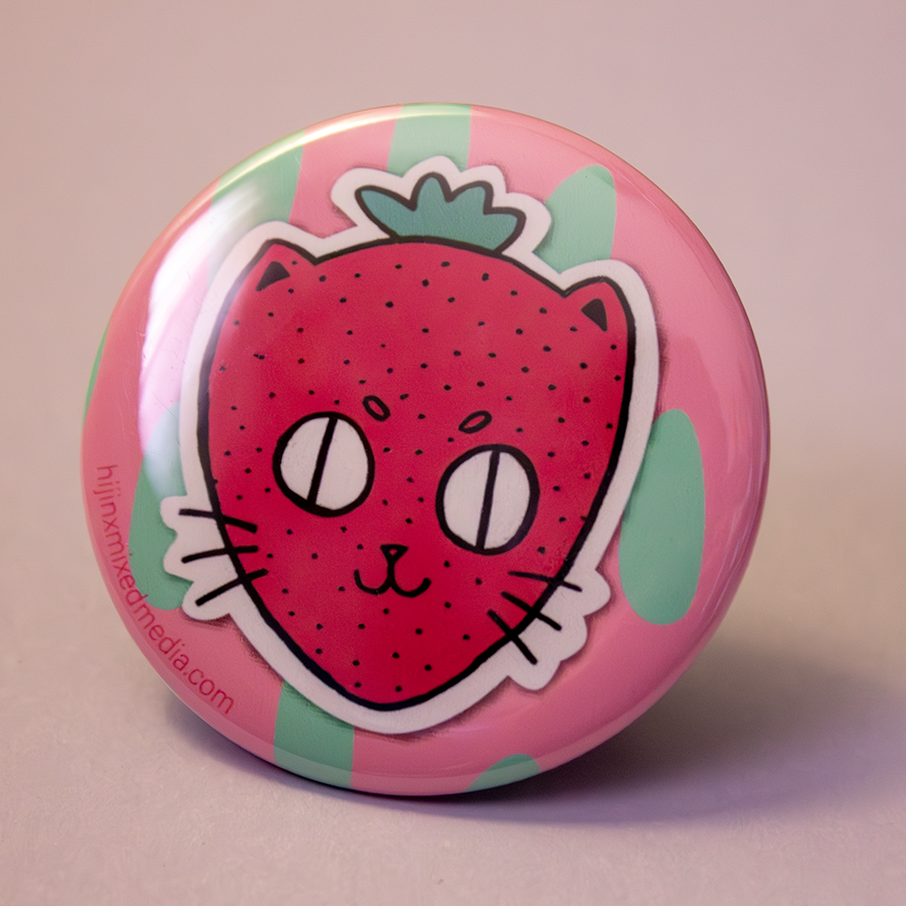 Assorted Fun Big Buttons (2.25 inch) | Original Illustrations & Typography