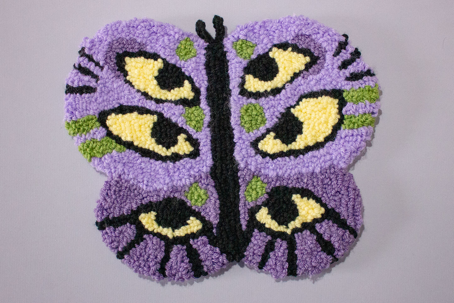 Butterfleye’s Garden | Butterfly Eyeball Rugs + Flowers | Assorted Colors | Handmade