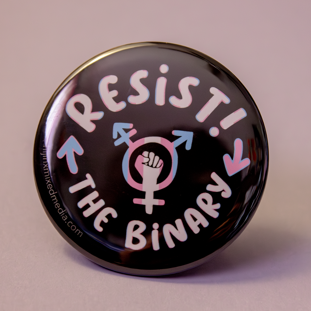 Assorted Fun Big Buttons (2.25 inch) | Original Illustrations & Typography