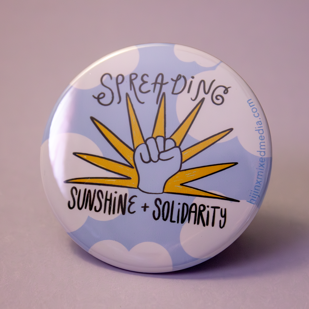 Assorted Fun Big Buttons (2.25 inch) | Original Illustrations & Typography
