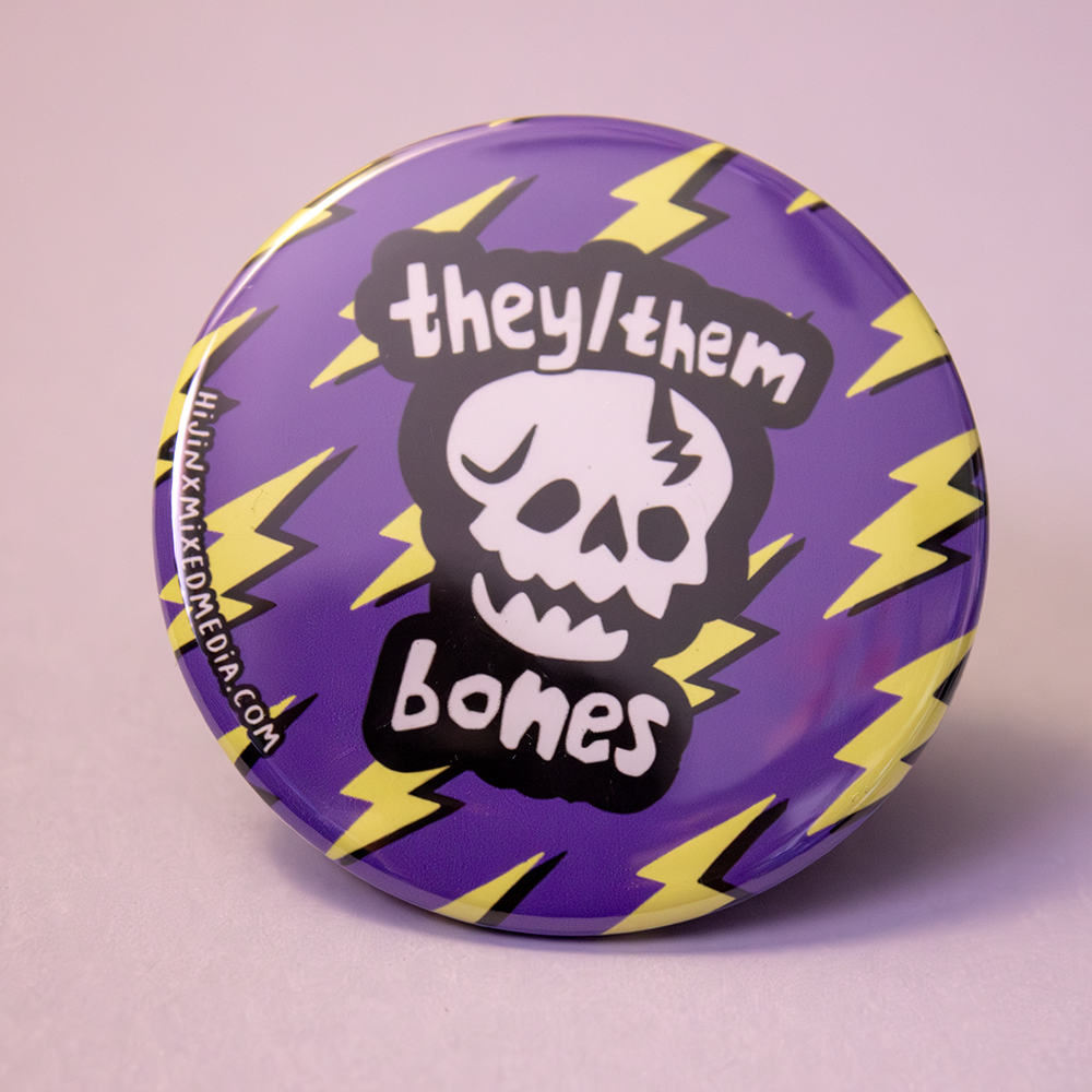 Assorted Fun Big Buttons (2.25 inch) | Original Illustrations & Typography