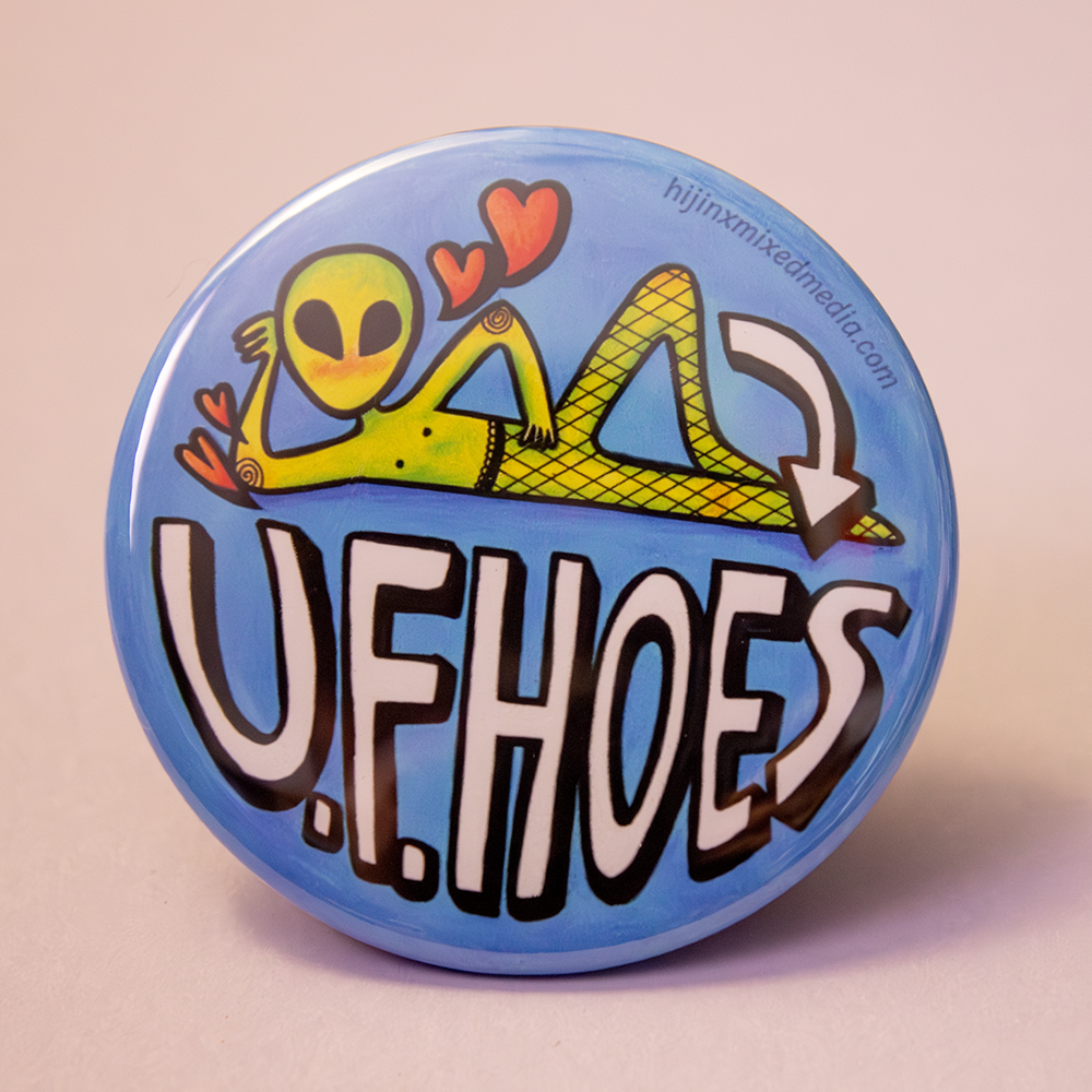 Assorted Fun Big Buttons (2.25 inch) | Original Illustrations & Typography