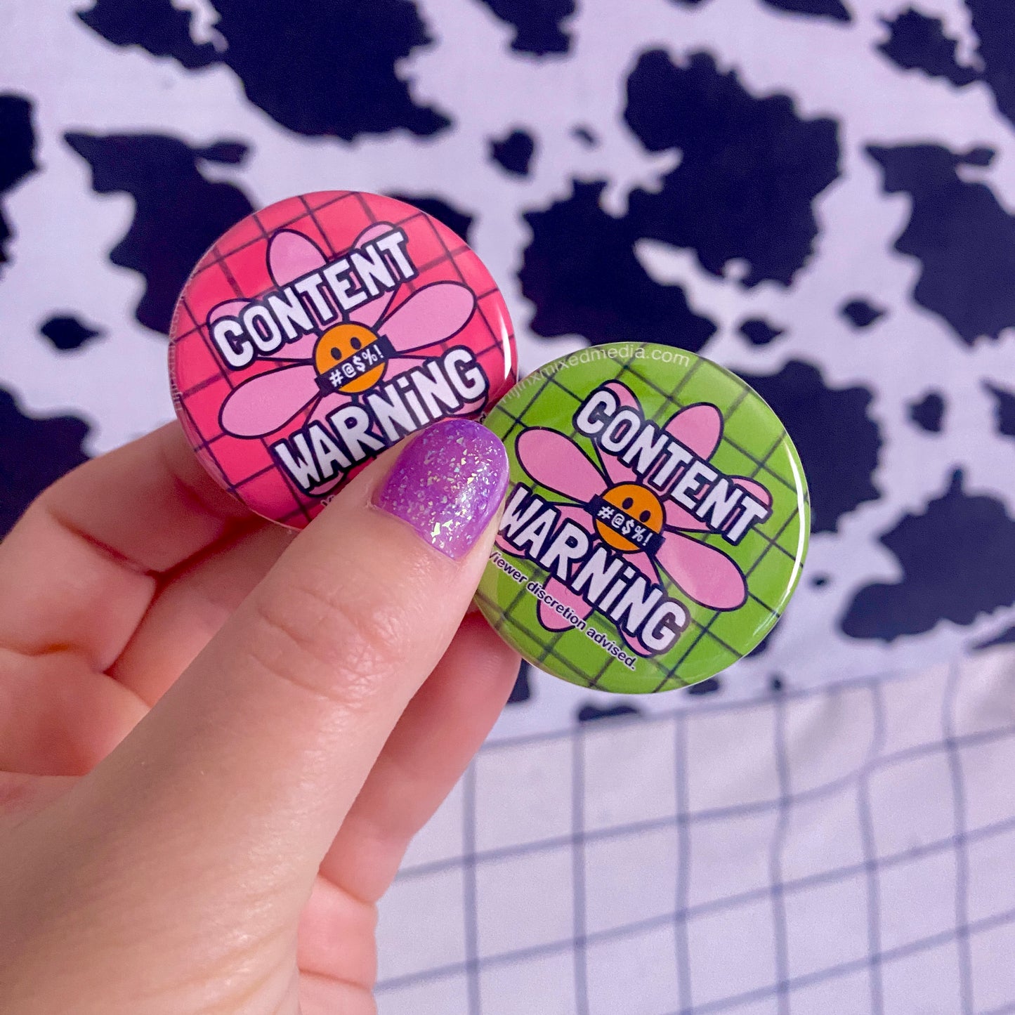 Assorted Fun Little Buttons! (1.5 inch) | Original Illustrations & Typography