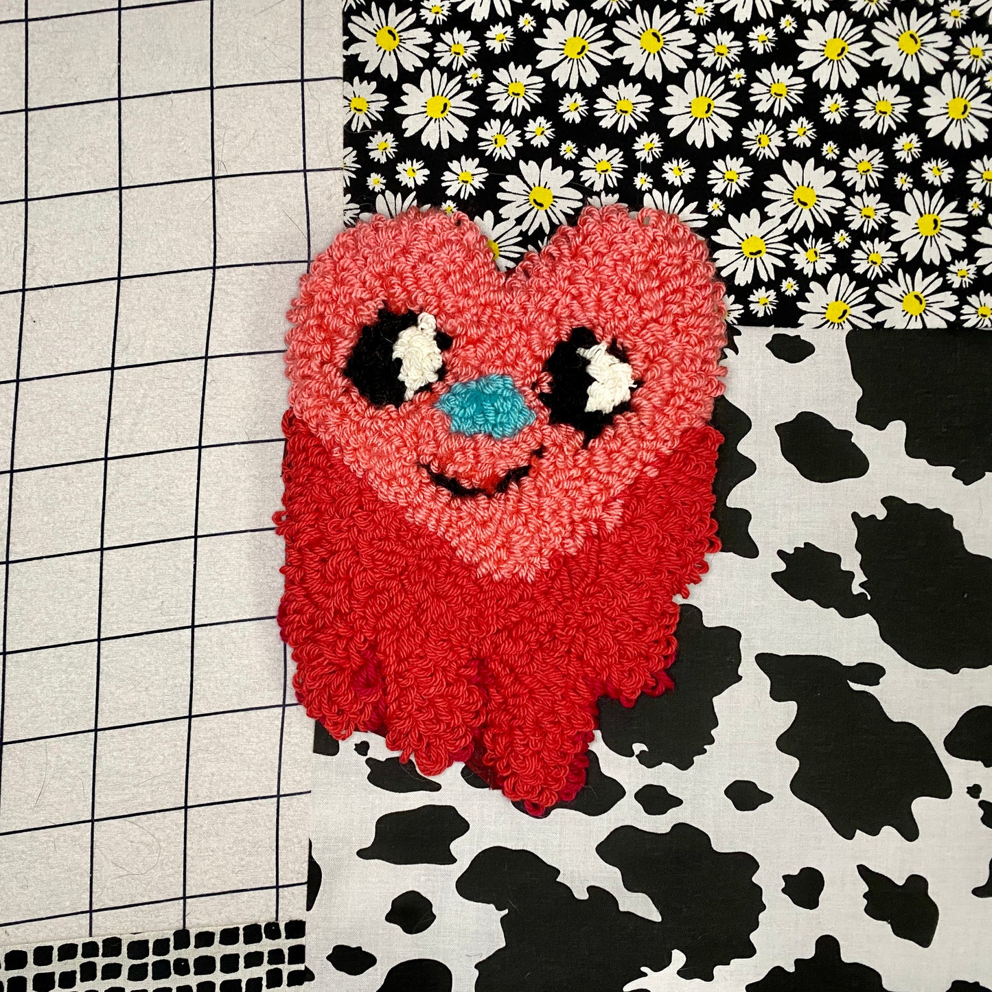 Heart Rugs | Wall Hanging Display | Punch Needle Rug