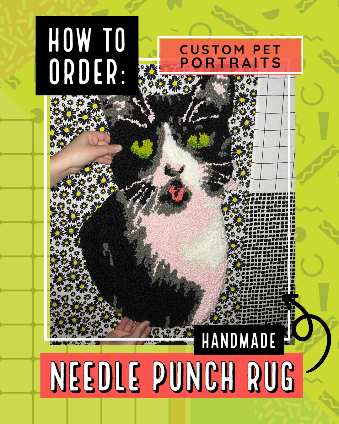 Custom Pet Portrait | Turn Your Pet Into A Rug!
