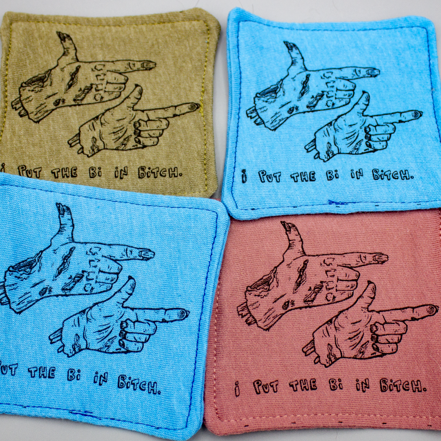I Put The Bi In Bitch Screen Printed Sew-On Patch | Assorted Colors