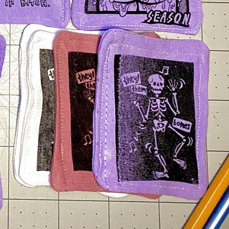 They/Them Bones Screen Printed Sew-On Patch
