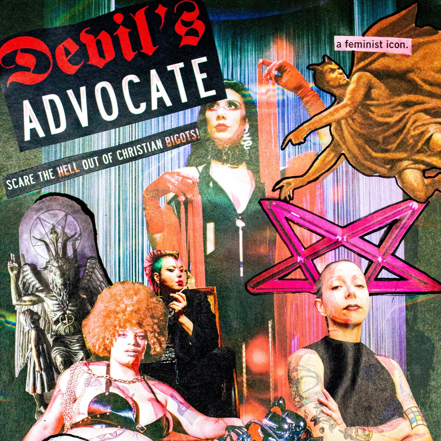 Devil's Advocate Satanic Feminist Collage Art Print