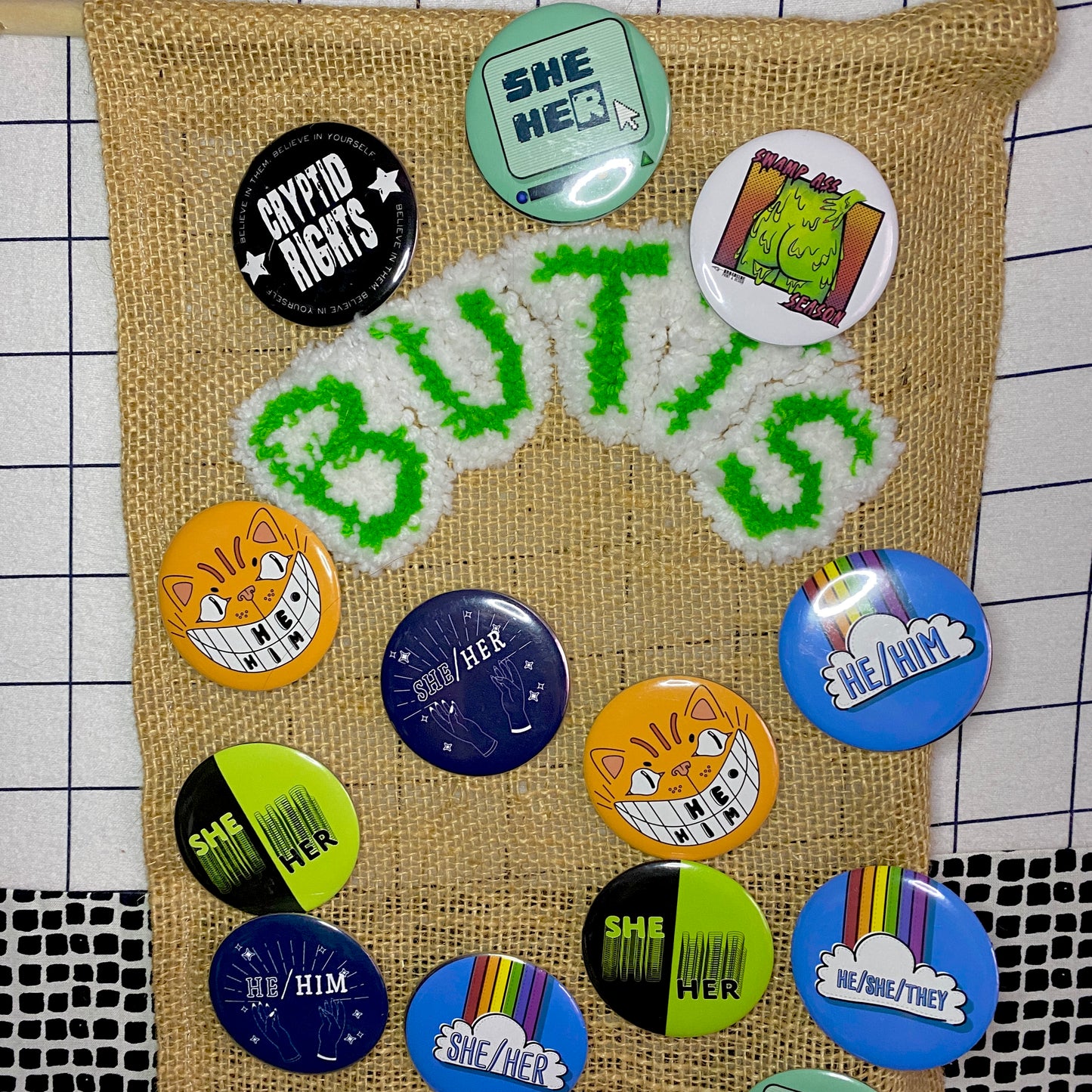 Assorted Buttons | Original Designs | Made In-House | Digital Prints