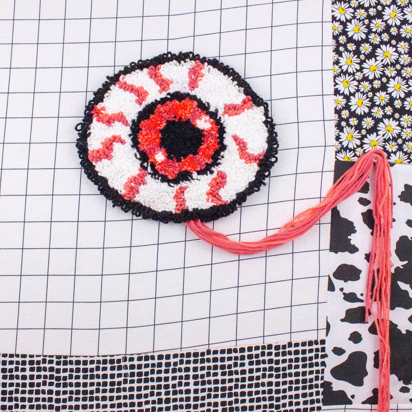 Wall Balls | Eyeball Rug | Wall-Hanging Punch Needle Tufted