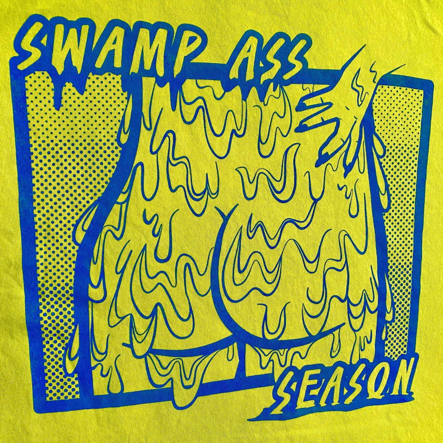 Swamp Ass Season Muscle Tank | Gross Body Positivity | Natural Chartreuse Dye