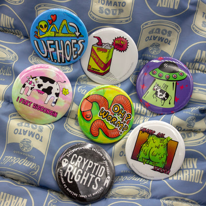 Assorted Buttons (NEW PRESS) | Original Designs Digital Prints Made In-House