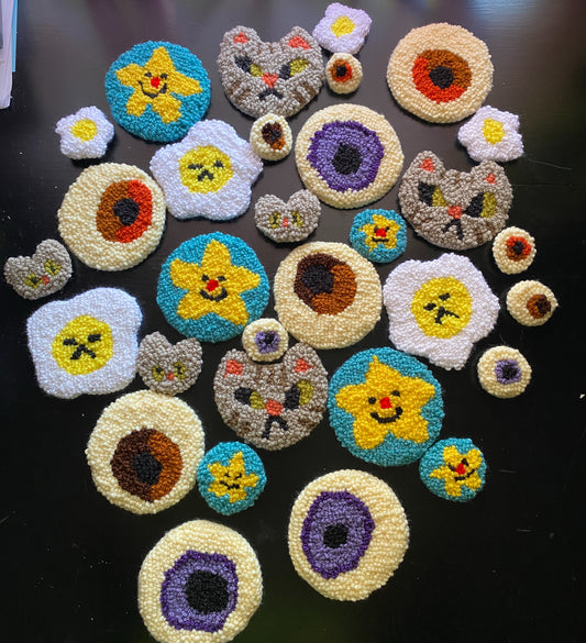 Mug Rug Coasters | Small Tabletop Rugs | Various Designs