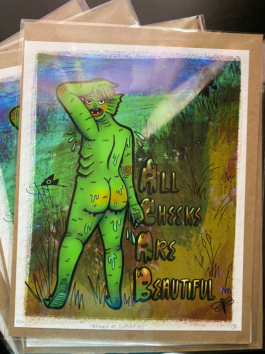 Return of Swamp Ass | “ACAB: All Cheeks Are Beautiful” | Digital Illustration Print on Matte Paper
