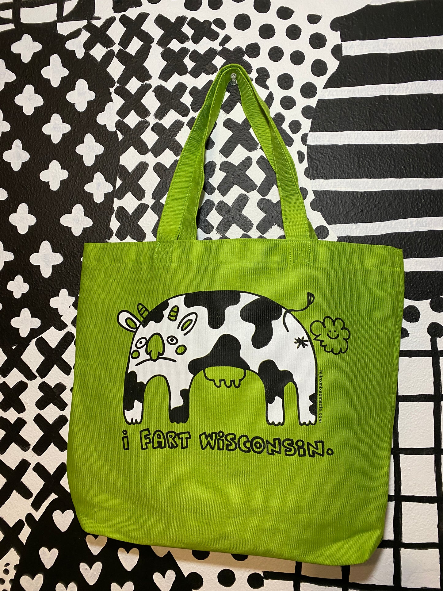 I Fart Wisconsin Tote Bag | Reusable Canvas Bag | Screen Printed Original Design