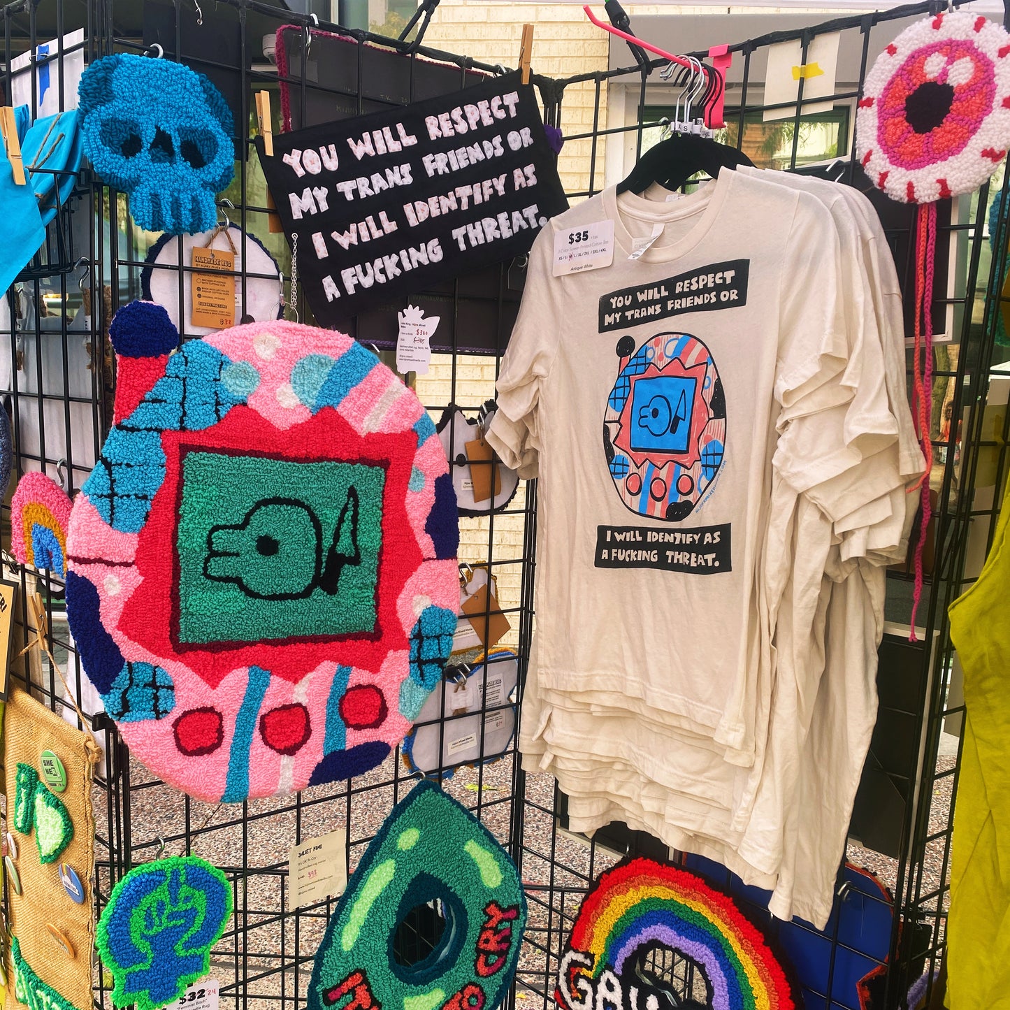 I Have A Knife Tamagotchi Rug 4x6 Postcard