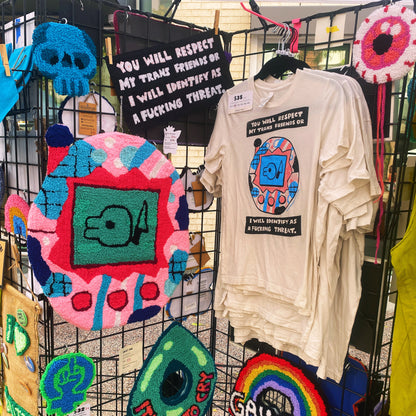 I Have A Knife Tamagotchi Rug 4x6 Postcard