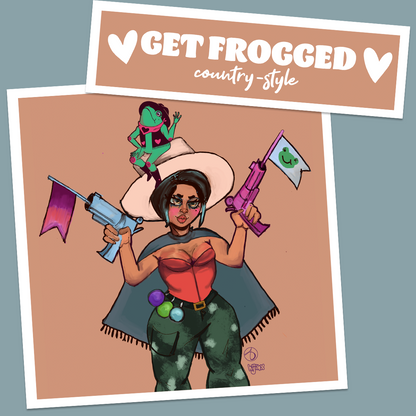 Queer Cowgirls & Gay Frogs | Hijinxnoir Pride Collab | Art Print & Bookmark