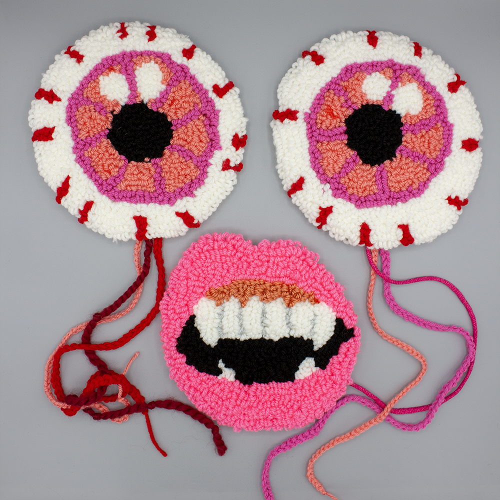 Wall Balls | Eyeball Rug | Wall-Hanging Punch Needle Tufted