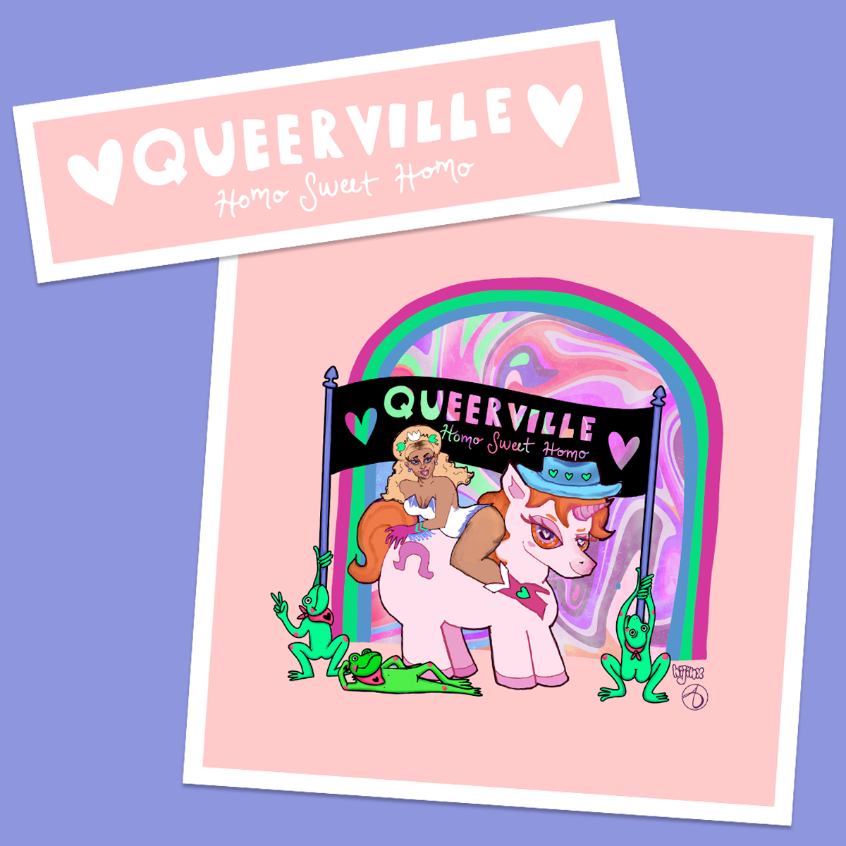 Queer Cowgirls & Gay Frogs | Hijinxnoir Pride Collab | Art Print & Bookmark